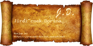 Jirácsek Dorina névjegykártya